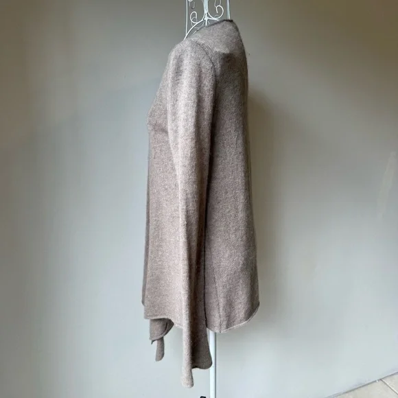 Philosophy Dane Lewis 100% Cashmere Cardigan S Taupe Open Front Soft Cozy - Picture 4 of 8